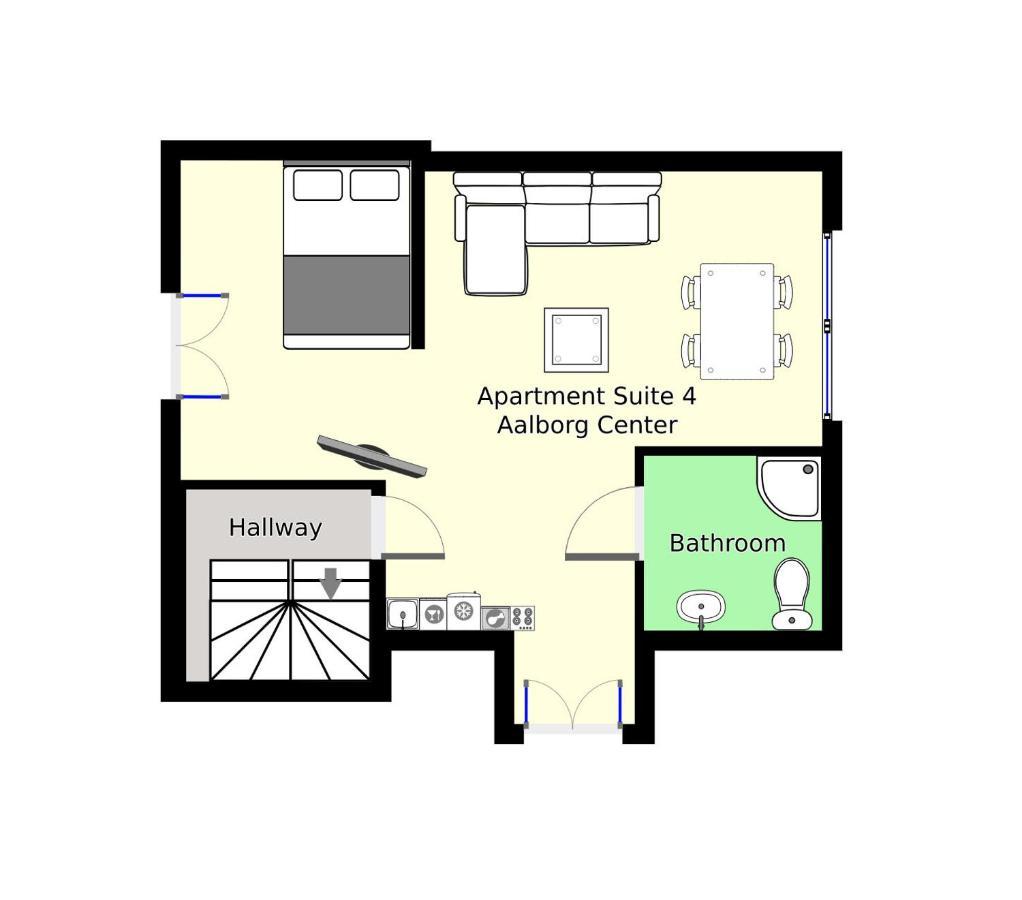 Aday - Apartment Suite 4 Aalborg Center Ngoại thất bức ảnh